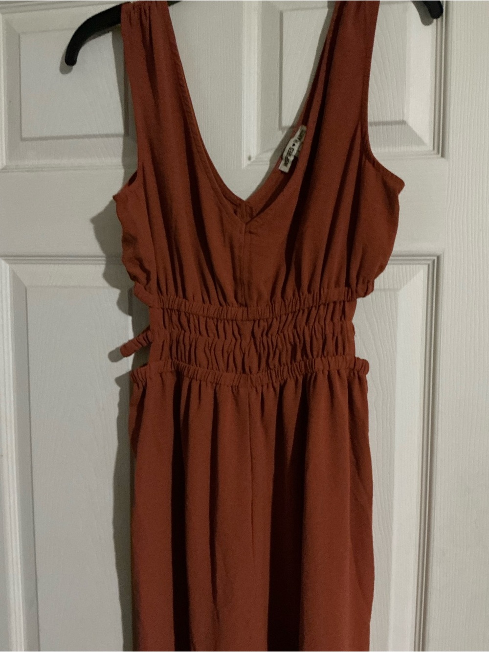 Inspired Hearts Rust Brown Sleeveless Maxi Dress
